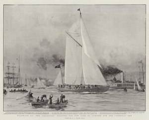Westward Ho, Shamrock som starter til New York for å konkurrere om America Cup av William Lionel Wyllie