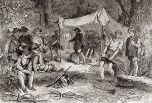 Den første dagen i Jamestown, 14. mai 1607, fra 