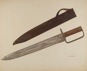 Grøftekniv og slire, ca. 1941.