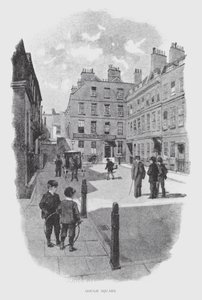 Gough Square (litho) av William Luker