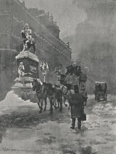 Holborn Circus - A Winters Morning, 1891 av William Luker
