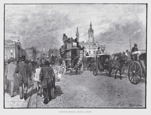 London Bridge, går over (litho)
