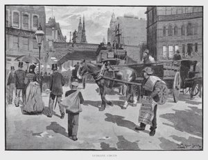 Ludgate Circus (litho) av William Luker