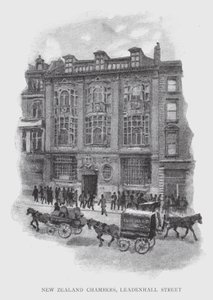 New Zealand Chambers, Leadenhall Street (litho) av William Luker