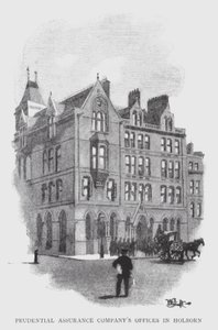 Prudential Assurance Companys kontorer i Holborn (litho)