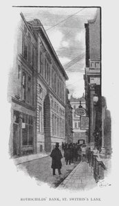 Rothschilds' Bank, St Swithin's Lane (litho) av William Luker