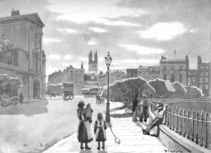 Smithfield og St. Bartholomews Hospital, 1891 av William Luker
