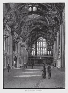 The Guildhall, Great Hall (litho) av William Luker