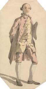Full lengde mann med tricorn lue under venstre arm av William Marlow
