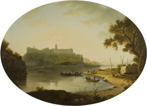 Utsikt over Villeneuve-les-Avignon, ca. 1770 (olje på lerret) av William Marlow