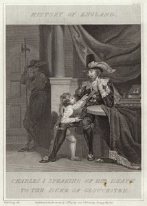 Charles I snakker om sin død til hertugen av Gloucester av William Marshall Craig