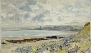 View Across a Bay: Regnfullt vær (olje på panel) av William Matthew Hale
