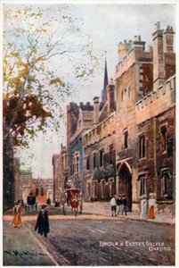 Lincoln og Exeter College av William Matthison