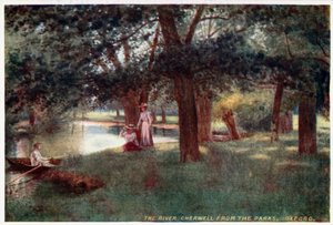 The River Cherwell, fra Parks, Oxford av William Matthison