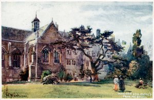 Wadham College fra hagen av William Matthison