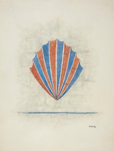 Restaureringstegning: Veggmaleri, 1938. av William McAuley