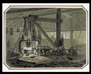 Steam Hammer (blyant og vask forhøyet med hvit)