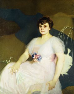 Portrett av Charlotte Parker Milne av William McGregor Paxton