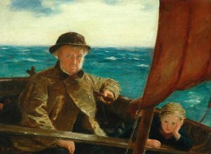 Far er ved roret, 1889