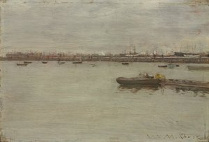 Grey Day on the Bay, ca. 1886. av William Merritt Chase
