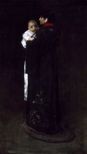 Mor og barn (Det første portrettet) av William Merritt Chase