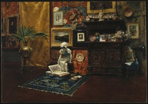 Atelierinteriør av William Merritt Chase