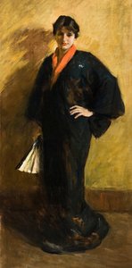 Den blå Kimono av William Merritt Chase