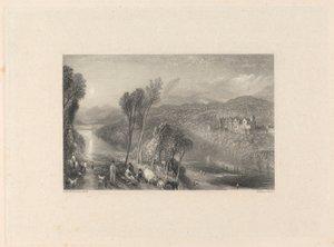 Abbotsford fra Northern Bank of the Tweed av William Miller