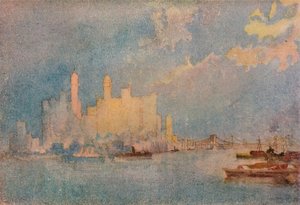 New York From The Sound, c1913