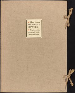 Et blad fra Kelmscott Chaucer av William Morris