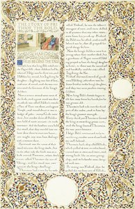 Kalligrafisk og illuminert manuskript, ca. 1871-1873 av William Morris
