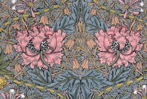 Kaprifolium. Dekorativt stoff, 1876. av William Morris
