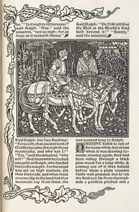 Illustrasjon til historien «Brønen ved verdens ende». Illustrasjon og design av William Morris. av William Morris