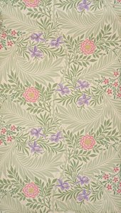 Larkspur. Bakgrunn, 1874. av William Morris