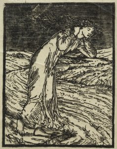Psyke som kaster seg i elven av William Morris