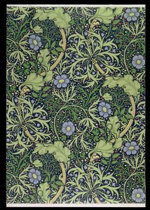 Seaweed Wallpaper Design, trykt av John Henry Dearle (1860-1932), 1901 (tapet) av William Morris
