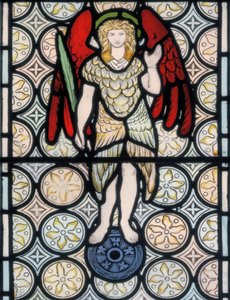 Seraf eller engel, designet 1865 (farget glass) av William Morris