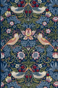Jordbærtyv. Dekorativt stoff, 1883. av William Morris