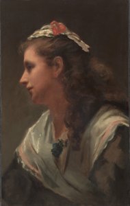 Hans første modell - frøken Russell, ca. 1873.