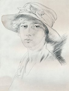 Portrettstudie med blyant, 1900-tallet 1932