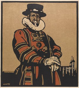 London-typer: Beefeater av William Nicholson