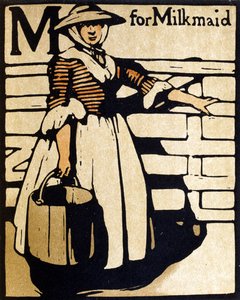 M for Milkmaid, illustrasjon fra 