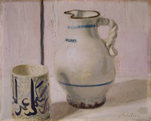 Rosa stilleben med kanne, 1935-36.