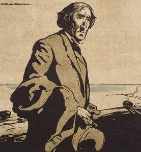 Portrett av Sir Henry Irving, fra 'Twelve Portraits', First Series av William Nicholson
