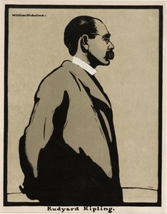 Rudyard Kipling (1865 - 1936), pub. 1899 (fargelitografi) av William Nicholson