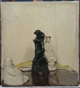Statuetter og Rodin Bronse av William Nicholson