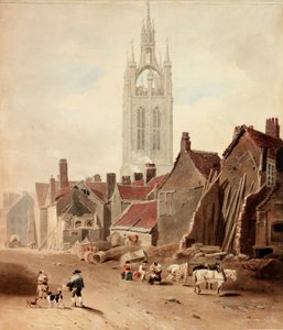 Rivingen av hus på stedet Collingwood Street, Newcastle upon Tyne (kroppsfarge)
