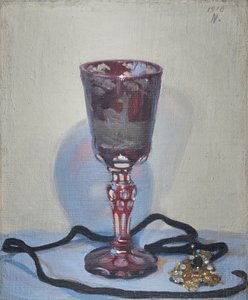 Rubinglasset, signert og datert øverst til høyre av William Nicholson