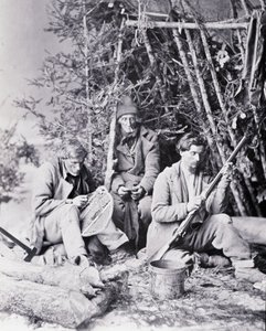 Life of the Trapper i Canada, foto av Nottman, rundt 1890. av William Notman
