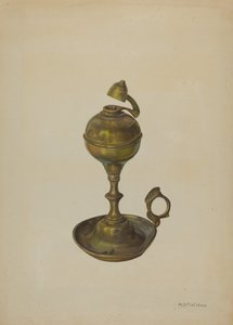 Messinglampe, ca. 1939.